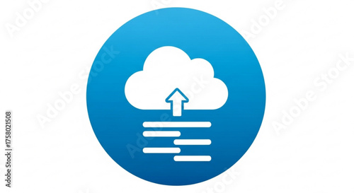 Illustration of a cloud with an arrow pointing up