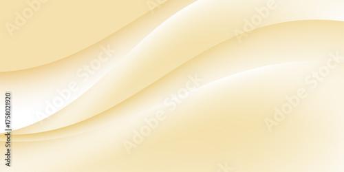 柔らかいゴールドの曲線　抽象背景