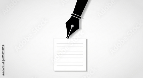 Fountain pen writing on paper