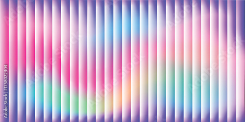 Futuristic neon gradient pattern with vertical glowing lines blending smooth and radiant colors.