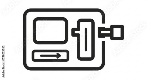 Automated teller machine icon, representing banking