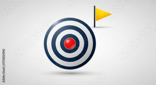 Target with a flag represents goal setting