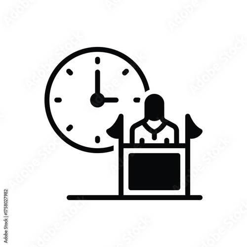 Black solid icon for judgement day