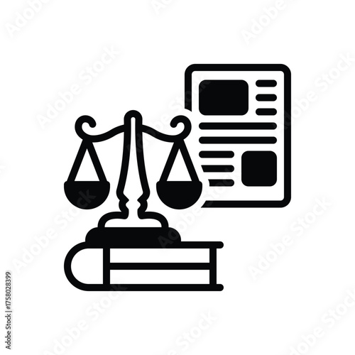 Photos Black solid icon for legal advice