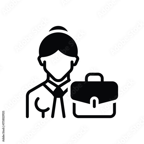 Black solid icon for attorney portfolio