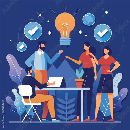line style icons of team collaboration  meeting ta.eps