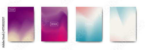 set of abstract background with beautiful gradation color, Colorful Gradient Backgrounds for Modern Designs