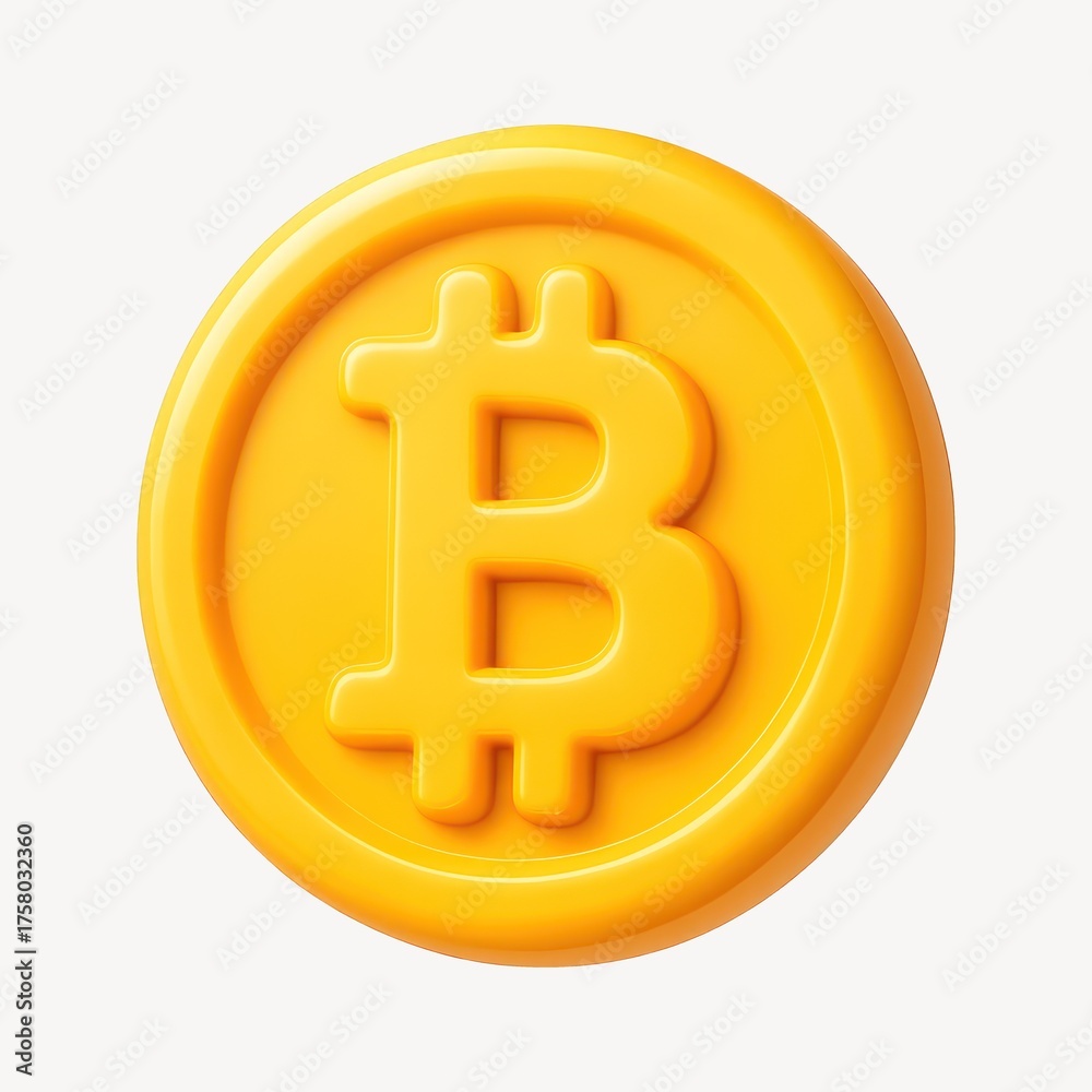 Obraz premium 3D Bitcoin symbol illustration.