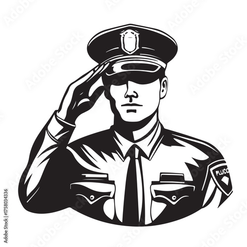 saluting army soldier Silhouette