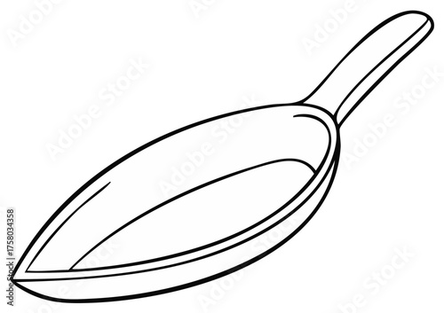 Empty kitchen scoop illustration, kitchenware, scoop illustration, kitchen tools, kitchen gadget