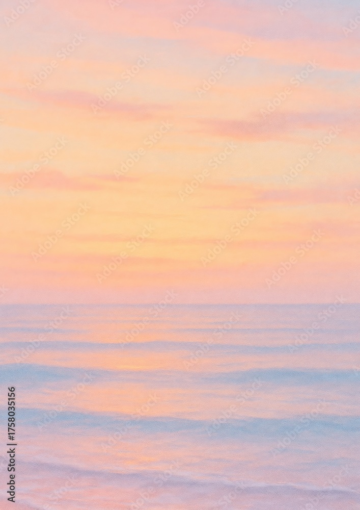 Obraz premium Serene pastel ocean sunset