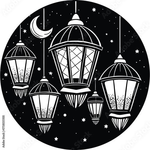 vesak lanterns floating into the night sky (1).eps