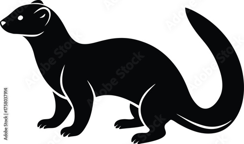 Black vector silhouettes of a dog, cat, and kangaroo for animal illustration design