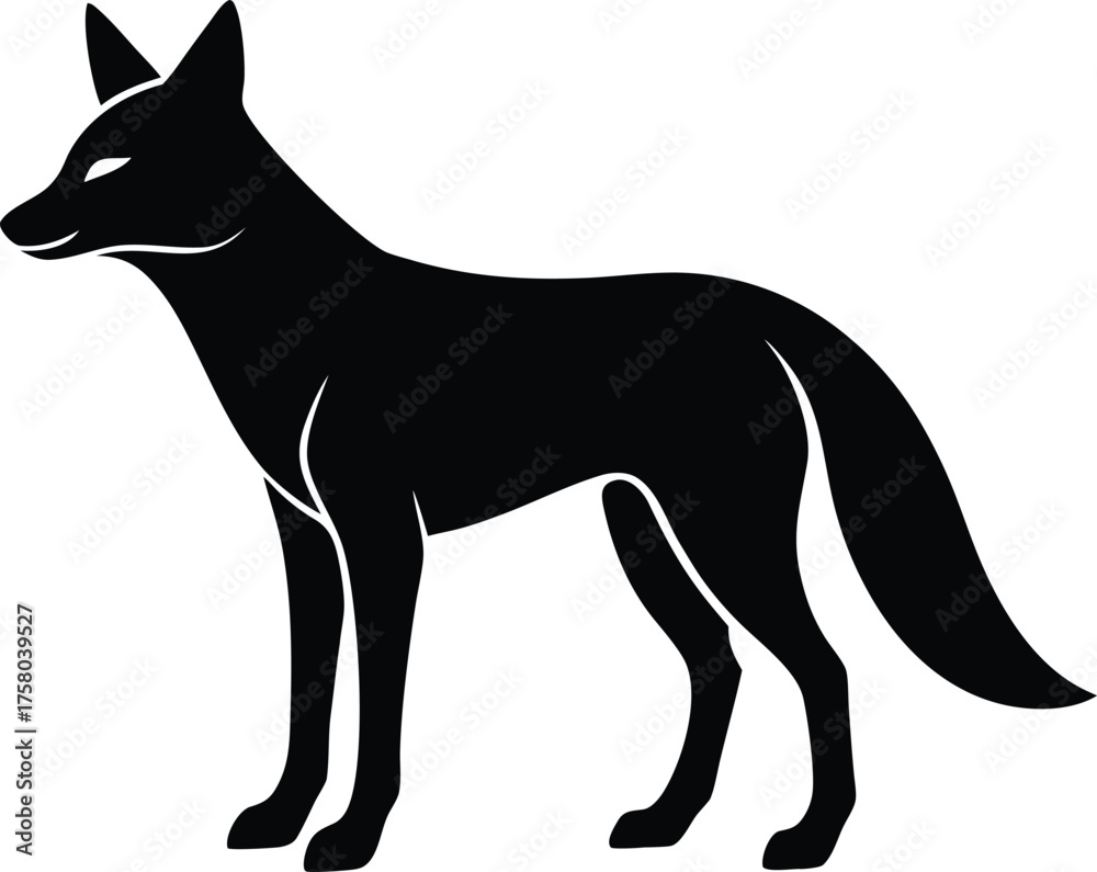 Obraz premium vector illustration of a wolf