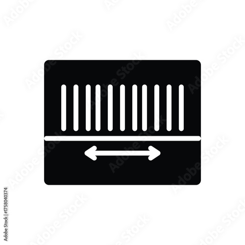 Black solid icon for linear