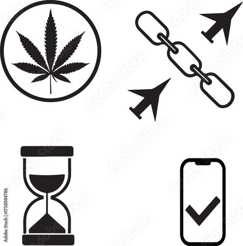 Assorted Modern Digital Icon Elements