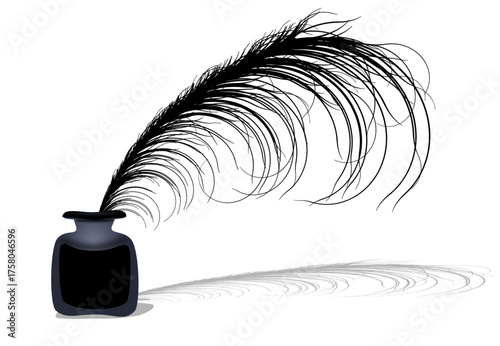 feather and ink