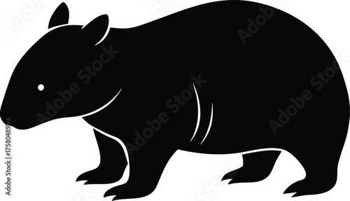 vector illustration of a rhino