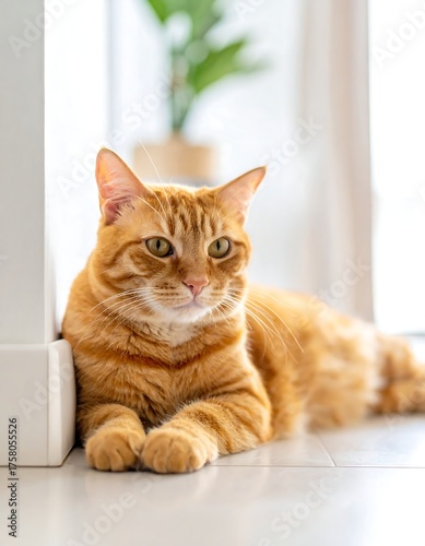 Wallpaper Mural Orange cat resting Torontodigital.ca