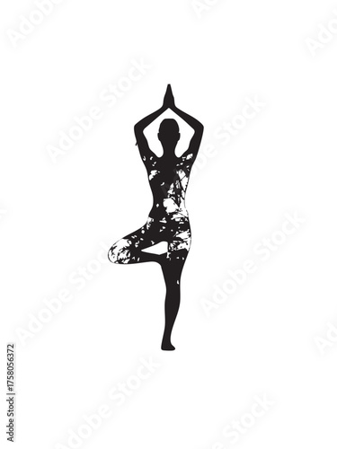 Meditation and Balance – Abstract Yoga Figure