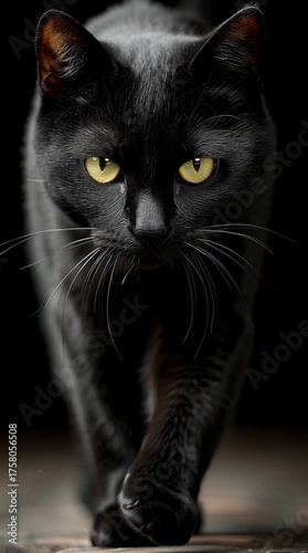 black and white cat