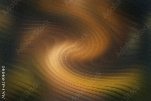 Abstract swirling golden light with dark background