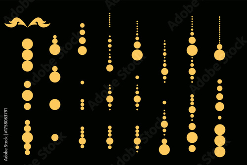 Christmas Garland – Festive Circles Decoration on Transparent Background