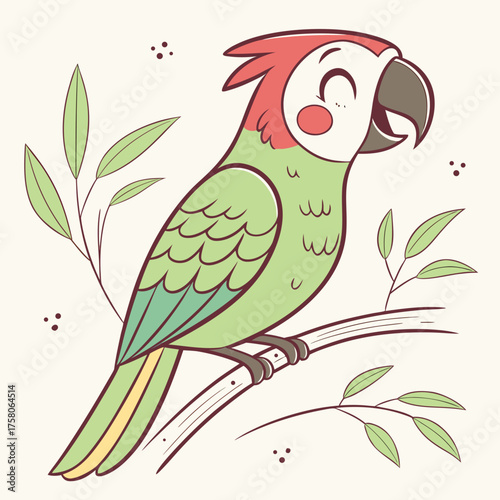 parrot on branch