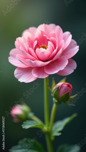 Delicate pink & white ranunculus blossoms, vibrant petals , spring, floral design