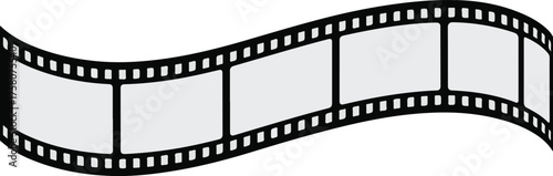 Wavy film strip with perforations and blank frames