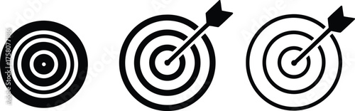 Three target icons showing progress and accuracy in aiming