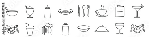 Set of kitchen item vector