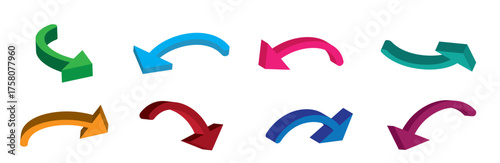  d fechas arrows vector 