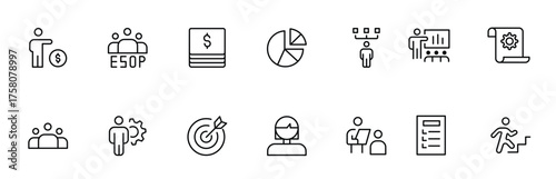  Public utilities linear signed icon collection. Signed thin line icons collection. Set of public utilities simple outline icons.