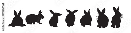 rabbit silhouette vector
