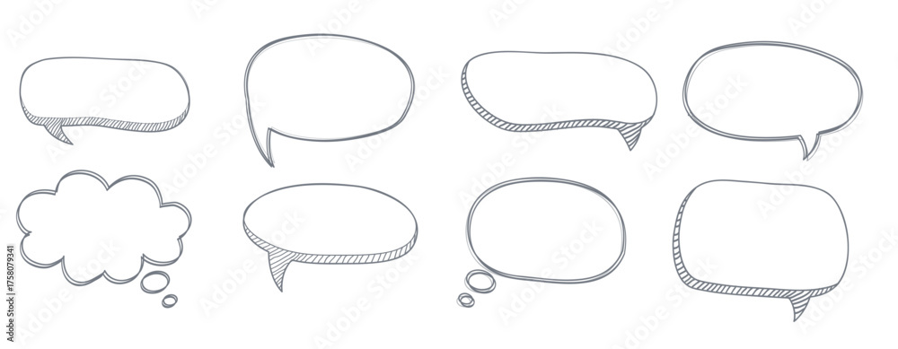 Fototapeta premium sketchy dialogue bubbles vector