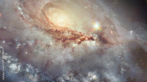 Spiral galaxy NGC 1961 in deep space.