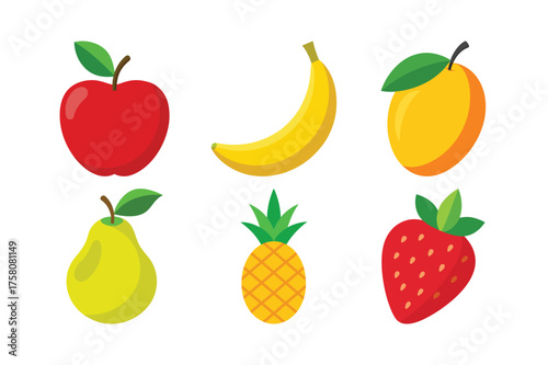 Set of fruits Vector