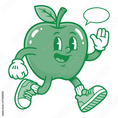 Wallpaper Mural Animated green apple character Torontodigital.ca