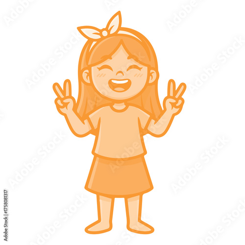 Wallpaper Mural little girl with happy Torontodigital.ca