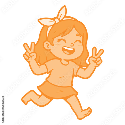 Wallpaper Mural happy girl jumping Torontodigital.ca