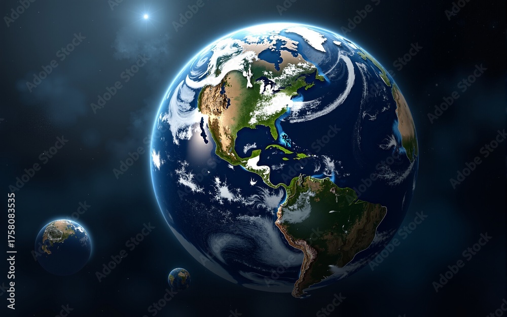 Fototapeta premium Planet earth stroke. High quality