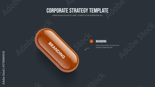 Enterprise Performance One Option Infographic Frame Design. Investor Report 1 Element Diagram Slideshow Template. Company Campaign Presentation Layout Vector Illustration.