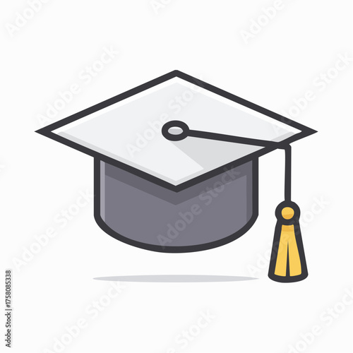 Graduation Cap Icon Celebrate Academic Achievement with this Detailed Vector Graphic