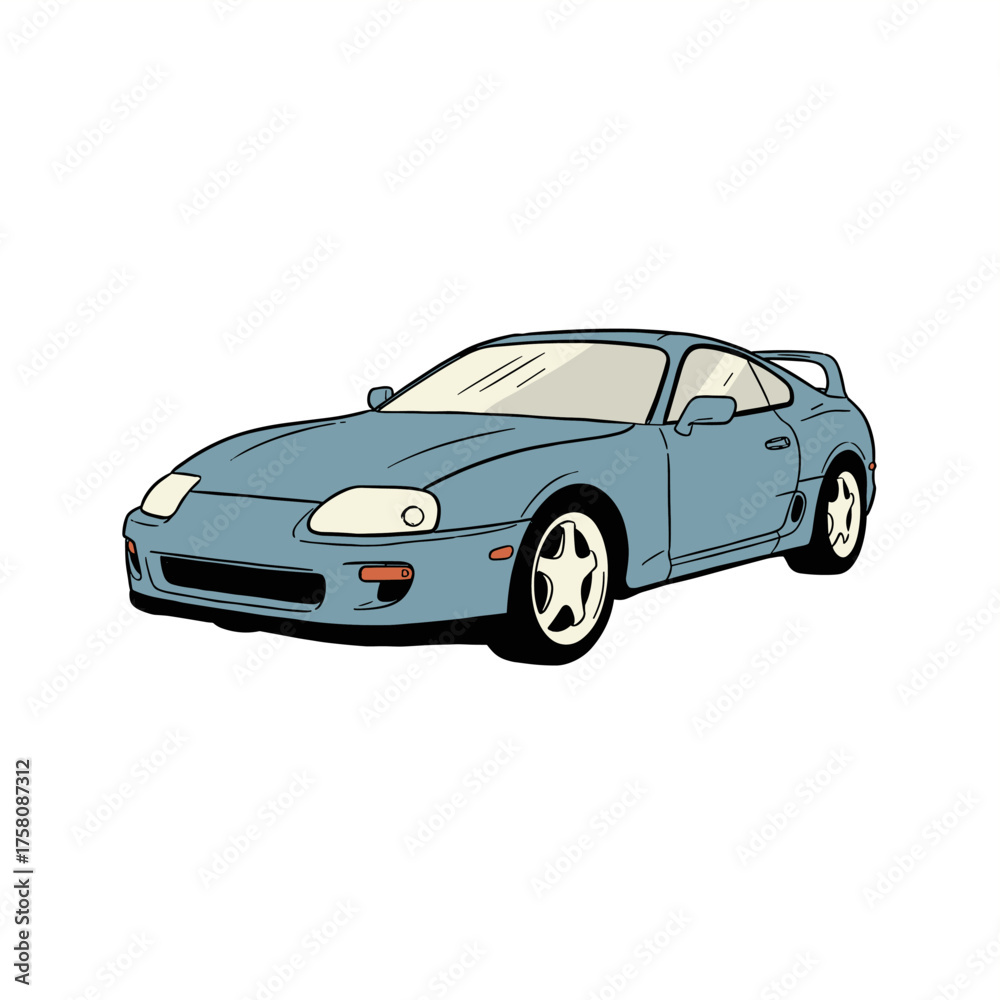 Obraz premium Super sports racing car. Automobile speed race poster. Race car racing. Racing club Illustration. Sports car drifting. Racing Team Design. Super Car Racing Illustration Design. Fast wheels challenge.