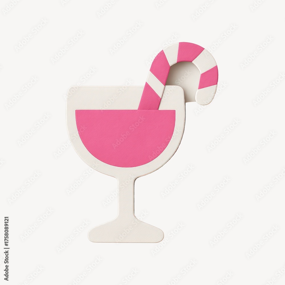 Fototapeta premium Colorful paper cocktail design