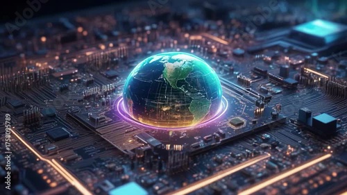 Digital Earth Core. Video Generative AI.