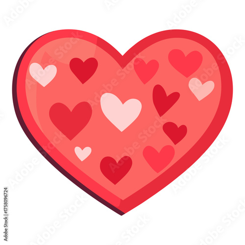 Carttoon heart icon pattern illustration valentine's vector