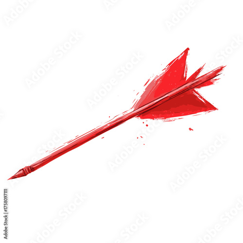 Red arrow illustration weaponry artistic vector