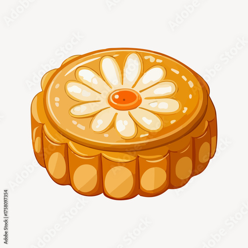 Chinese moon cake illustration vector